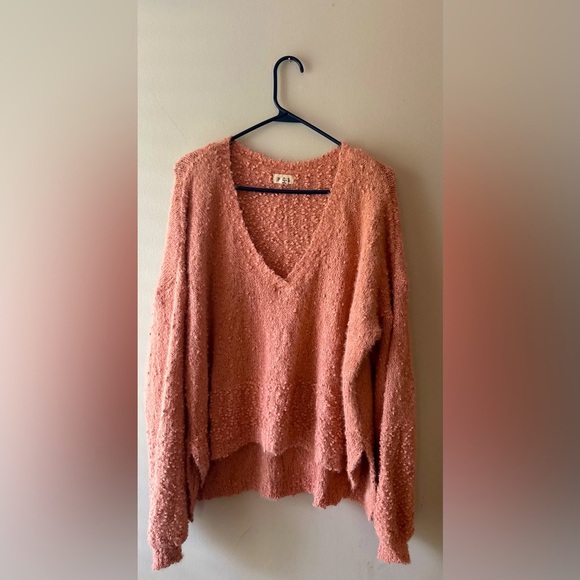 Pol Chenille popcorn Sweater SIZE L dusty rose color - Picture 1 of 3
